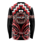 Aotearoa Ngati Toa Personalised Long Sleeve Shirt Maori Iwi Poutama Puhoro Tattoo