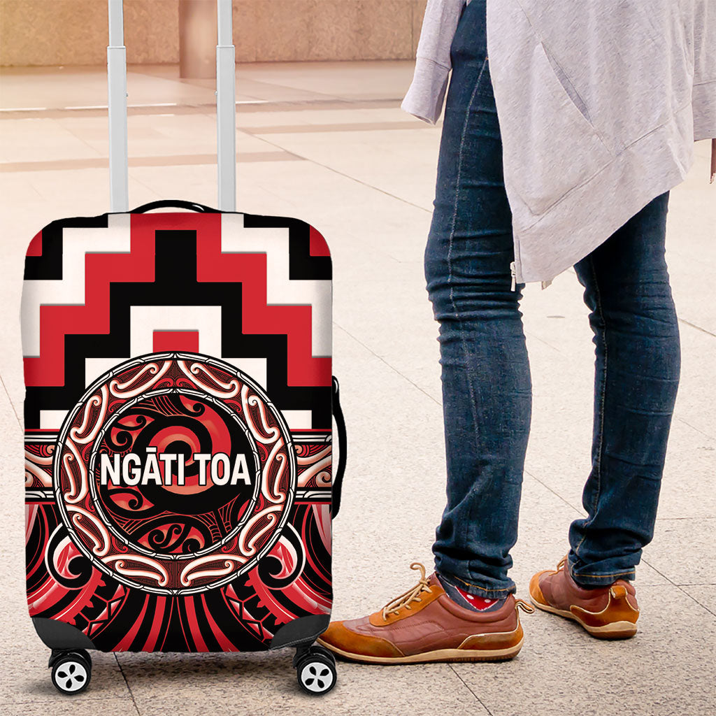 Aotearoa Ngati Toa Luggage Cover Maori Iwi Poutama Puhoro Tattoo