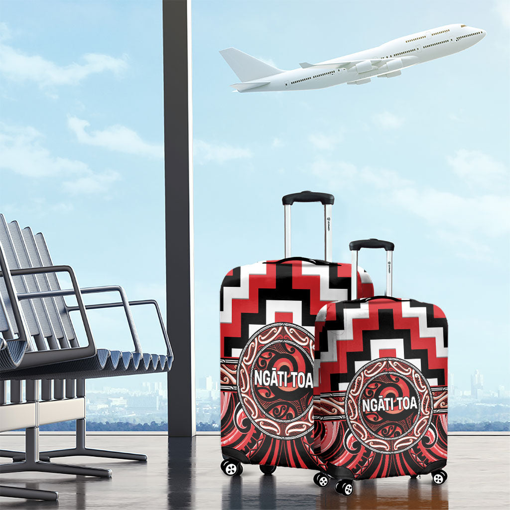 Aotearoa Ngati Toa Luggage Cover Maori Iwi Poutama Puhoro Tattoo