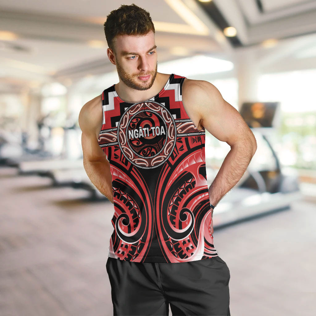 Aotearoa Ngati Toa Personalised Men Tank Top Maori Iwi Poutama Puhoro Tattoo