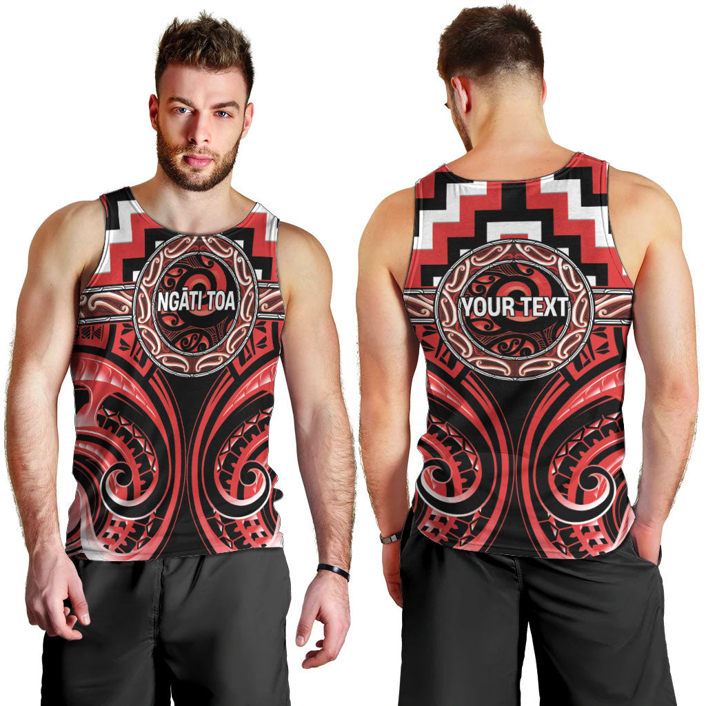 Aotearoa Ngati Toa Personalised Men Tank Top Maori Iwi Poutama Puhoro Tattoo
