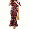 Aotearoa Ngati Toa Personalised Mermaid Dress Maori Iwi Poutama Puhoro Tattoo