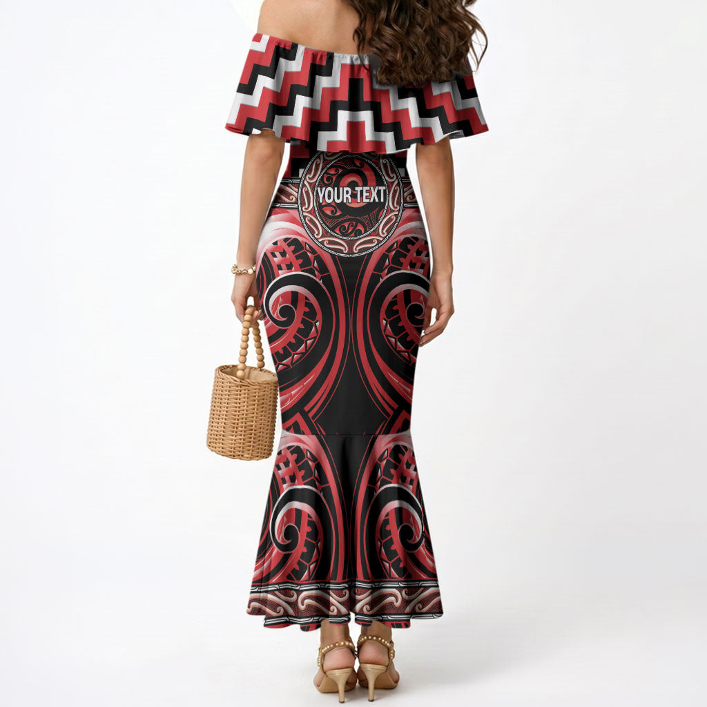 Aotearoa Ngati Toa Personalised Mermaid Dress Maori Iwi Poutama Puhoro Tattoo