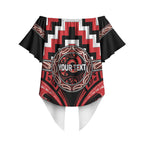 Aotearoa Ngati Toa Personalised Off Shoulder Wrap Waist Top Maori Iwi Poutama Puhoro Tattoo