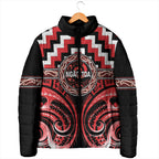 Aotearoa Ngati Toa Personalised Padded Jacket Maori Iwi Poutama Puhoro Tattoo