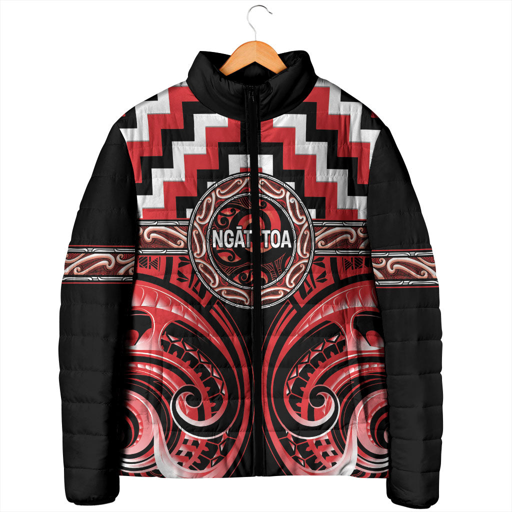 Aotearoa Ngati Toa Personalised Padded Jacket Maori Iwi Poutama Puhoro Tattoo