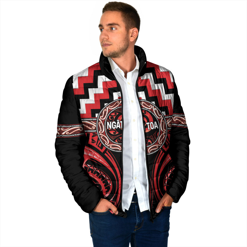 Aotearoa Ngati Toa Personalised Padded Jacket Maori Iwi Poutama Puhoro Tattoo