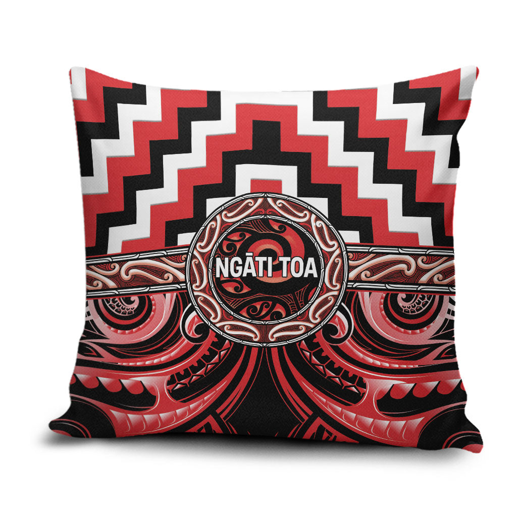 Aotearoa Ngati Toa Pillow Cover Maori Iwi Poutama Puhoro Tattoo