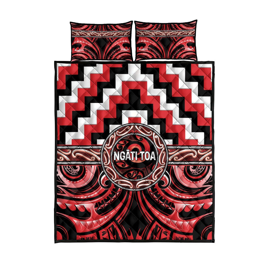 Aotearoa Ngati Toa Quilt Bed Set Maori Iwi Poutama Puhoro Tattoo