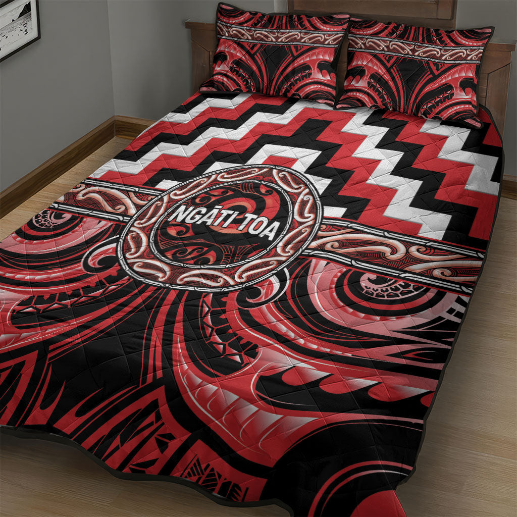 Aotearoa Ngati Toa Quilt Bed Set Maori Iwi Poutama Puhoro Tattoo