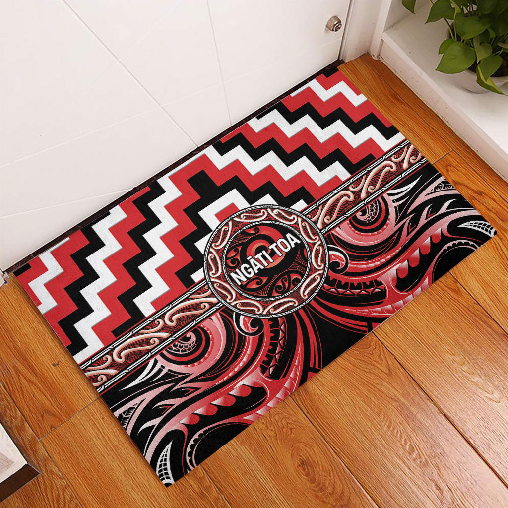 Aotearoa Ngati Toa Rubber Doormat Maori Iwi Poutama Puhoro Tattoo