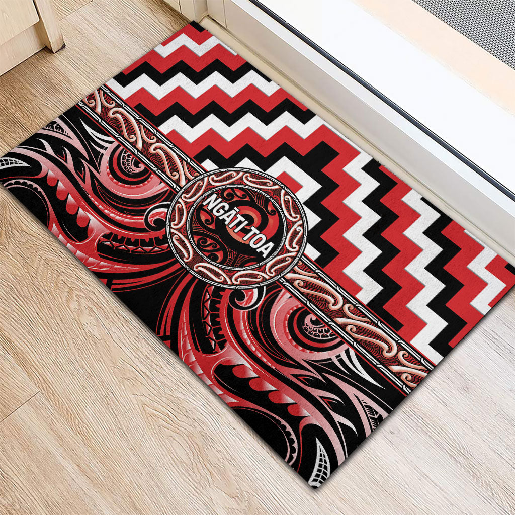 Aotearoa Ngati Toa Rubber Doormat Maori Iwi Poutama Puhoro Tattoo