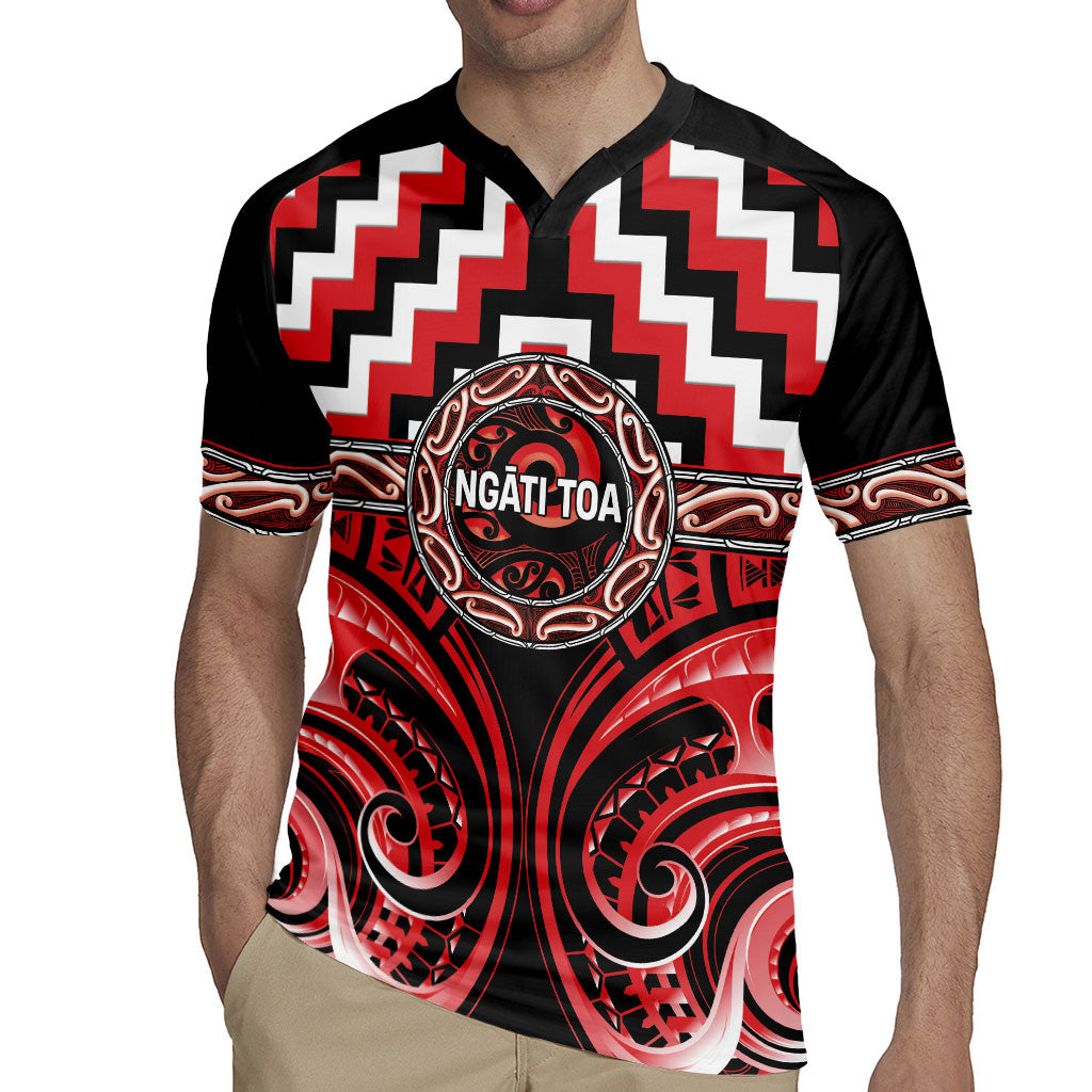 Aotearoa Ngati Toa Personalised Rugby Jersey Maori Iwi Poutama Puhoro Tattoo