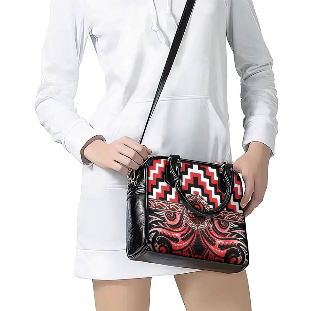 Aotearoa Ngati Toa Shoulder Handbag Maori Iwi Poutama Puhoro Tattoo