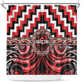 Aotearoa Ngati Toa Shower Curtain Maori Iwi Poutama Puhoro Tattoo