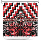 Aotearoa Ngati Toa Shower Curtain Maori Iwi Poutama Puhoro Tattoo