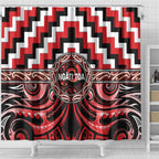 Aotearoa Ngati Toa Shower Curtain Maori Iwi Poutama Puhoro Tattoo