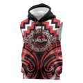 Aotearoa Ngati Toa Personalised Sleeveless Hoodie Maori Iwi Poutama Puhoro Tattoo
