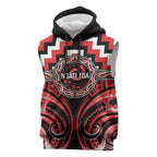 Aotearoa Ngati Toa Personalised Sleeveless Hoodie Maori Iwi Poutama Puhoro Tattoo