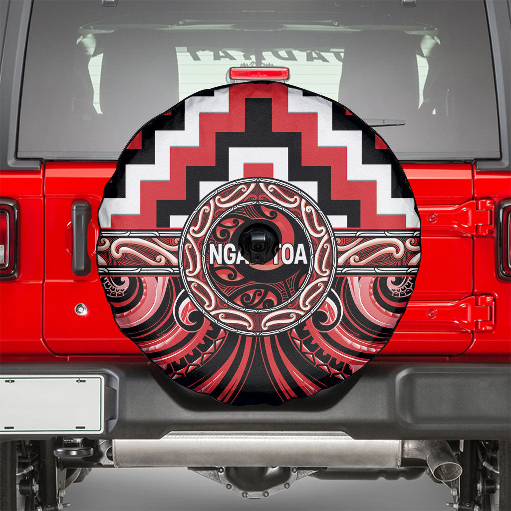 Aotearoa Ngati Toa Spare Tire Cover Maori Iwi Poutama Puhoro Tattoo