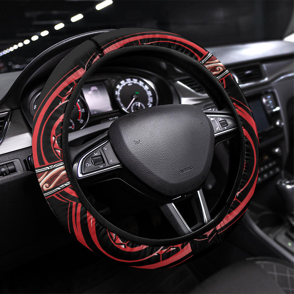 Aotearoa Ngati Toa Steering Wheel Cover Maori Iwi Poutama Puhoro Tattoo