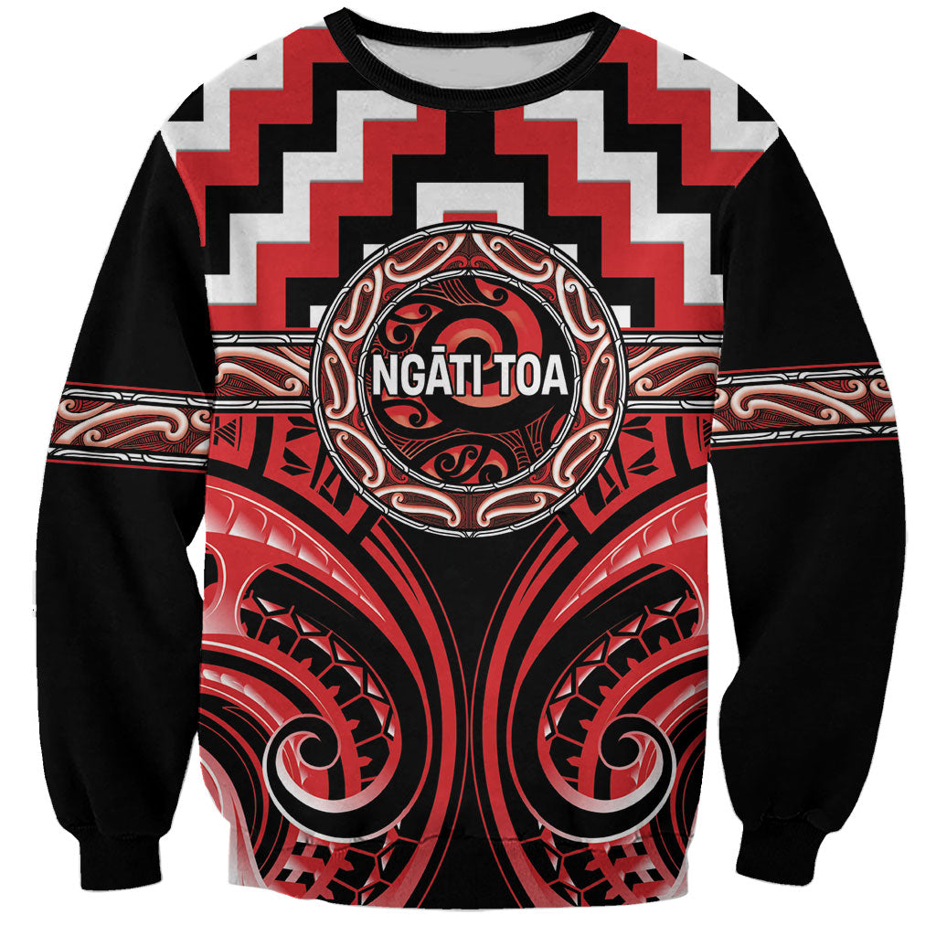 Aotearoa Ngati Toa Personalised Sweatshirt Maori Iwi Poutama Puhoro Tattoo