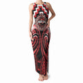 Aotearoa Ngati Toa Personalised Tank Maxi Dress Maori Iwi Poutama Puhoro Tattoo