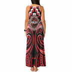 Aotearoa Ngati Toa Personalised Tank Maxi Dress Maori Iwi Poutama Puhoro Tattoo