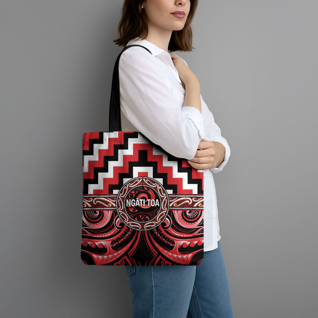 Aotearoa Ngati Toa Tote Bag Maori Iwi Poutama Puhoro Tattoo