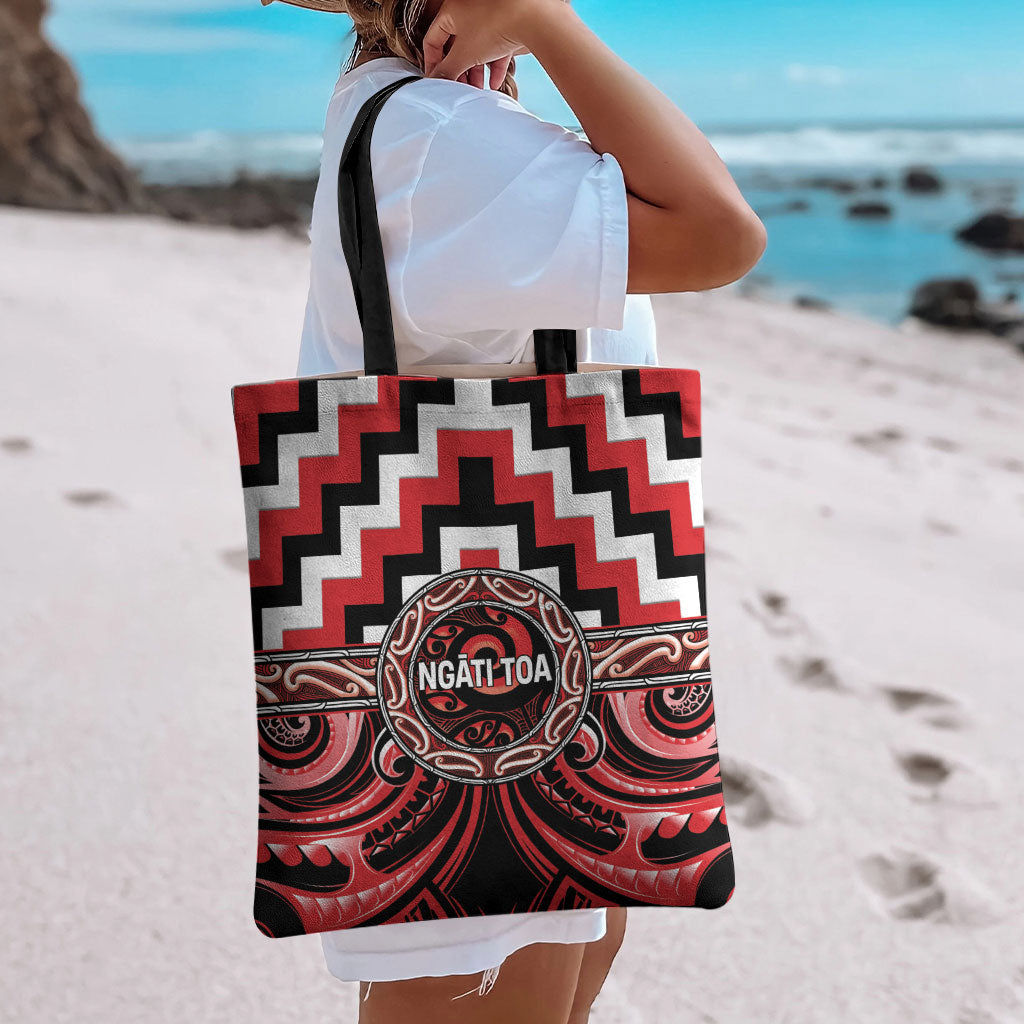 Aotearoa Ngati Toa Tote Bag Maori Iwi Poutama Puhoro Tattoo