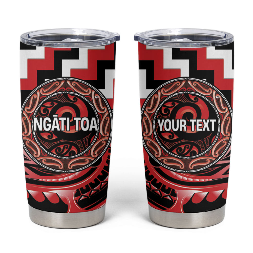 Aotearoa Ngati Toa Personalised Tumbler Cup Maori Iwi Poutama Puhoro Tattoo