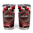 Aotearoa Ngati Toa Personalised Tumbler Cup Maori Iwi Poutama Puhoro Tattoo