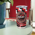 Aotearoa Ngati Toa Personalised Tumbler Cup Maori Iwi Poutama Puhoro Tattoo