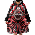 Aotearoa Ngati Toa Personalised Wearable Blanket Hoodie Maori Iwi Poutama Puhoro Tattoo