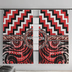 Aotearoa Ngati Toa Window Curtain Maori Iwi Poutama Puhoro Tattoo