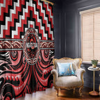 Aotearoa Ngati Toa Window Curtain Maori Iwi Poutama Puhoro Tattoo