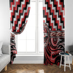 Aotearoa Ngati Toa Window Curtain Maori Iwi Poutama Puhoro Tattoo