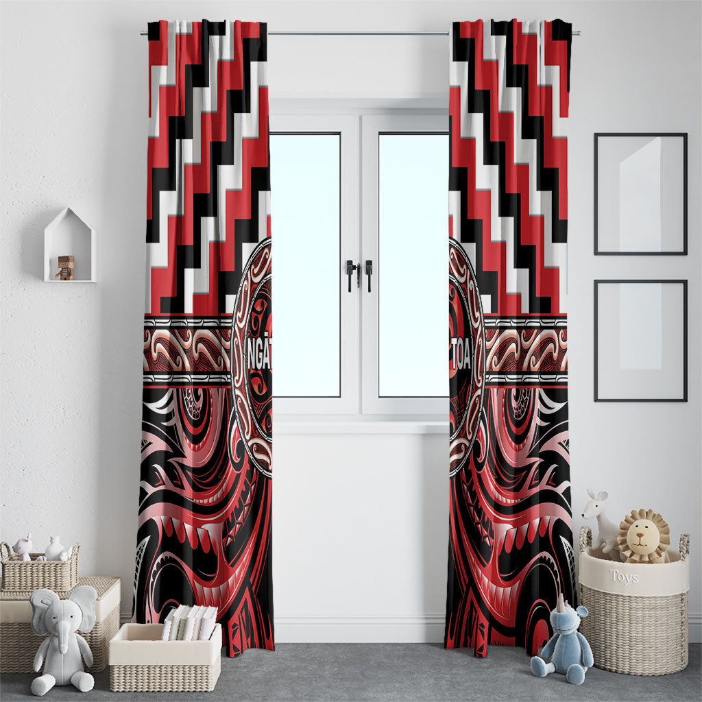 Aotearoa Ngati Toa Window Curtain Maori Iwi Poutama Puhoro Tattoo