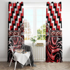 Aotearoa Ngati Toa Window Curtain Maori Iwi Poutama Puhoro Tattoo