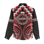 Aotearoa Ngati Toa Personalised Women Casual Shirt Maori Iwi Poutama Puhoro Tattoo