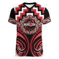 Aotearoa Ngati Toa Personalised Women V-Neck T-Shirt Maori Iwi Poutama Puhoro Tattoo