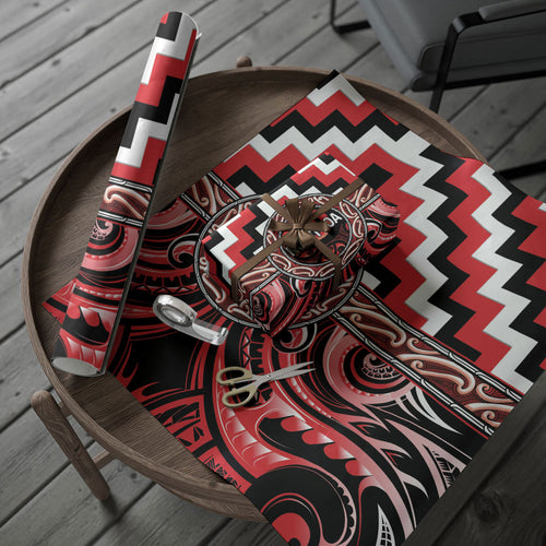 Aotearoa Ngati Toa Wrapping Paper Maori Iwi Poutama Puhoro Tattoo
