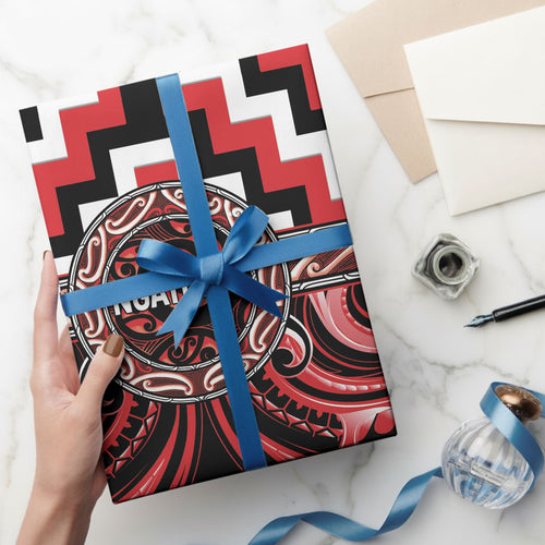 Aotearoa Ngati Toa Wrapping Paper Maori Iwi Poutama Puhoro Tattoo