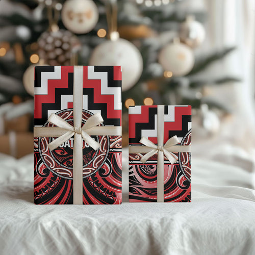 Aotearoa Ngati Toa Wrapping Paper Maori Iwi Poutama Puhoro Tattoo