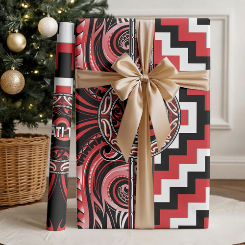 Aotearoa Ngati Toa Wrapping Paper Maori Iwi Poutama Puhoro Tattoo