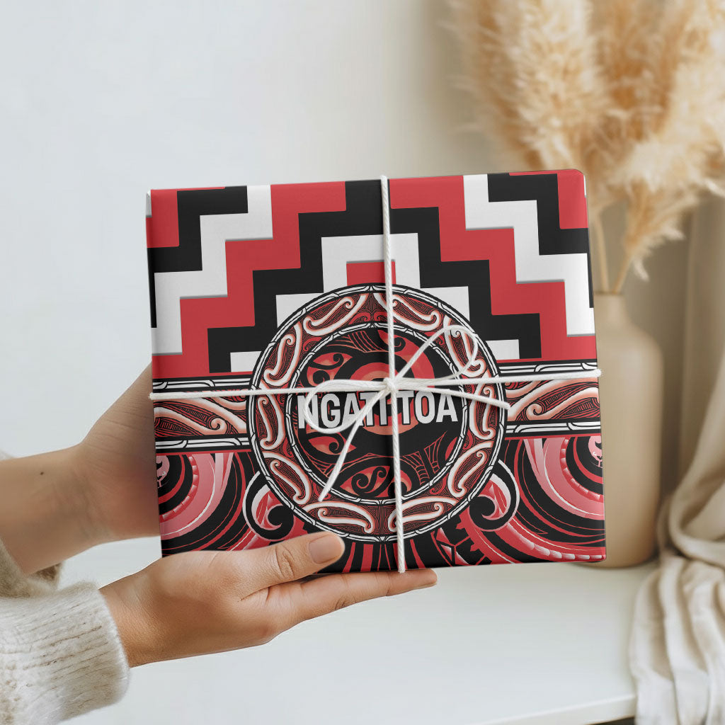 Aotearoa Ngati Toa Wrapping Paper Maori Iwi Poutama Puhoro Tattoo