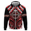 Aotearoa Ngati Toa Personalised Zip Hoodie Maori Iwi Poutama Puhoro Tattoo
