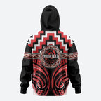 Aotearoa Ngati Toa Personalised Zip Hoodie Maori Iwi Poutama Puhoro Tattoo