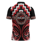 Aotearoa Ngati Toa Personalised Zipper Polo Shirt Maori Iwi Poutama Puhoro Tattoo