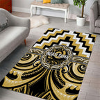 Aotearoa Ngati Tama Area Rug Maori Iwi Poutama Puhoro Tattoo